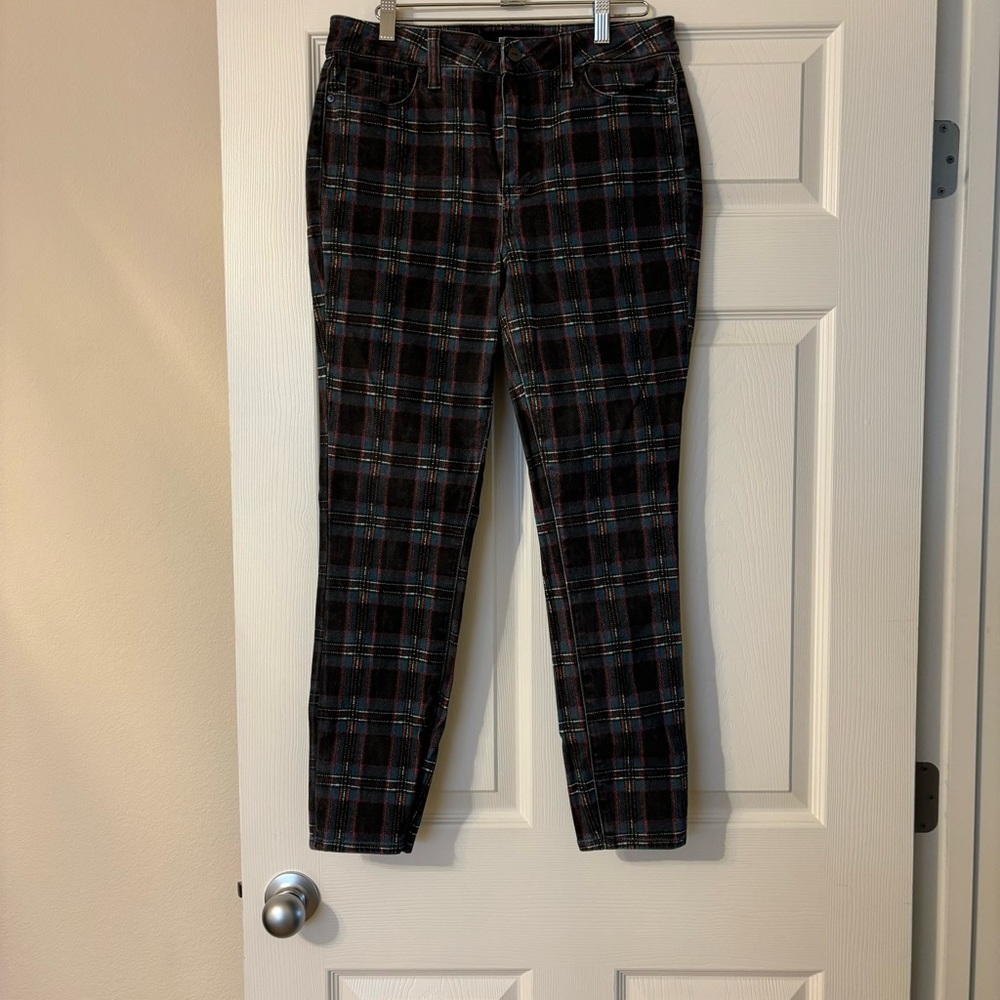 PAIGE Hoxton Ankle Tartan Plaid Pants size 29